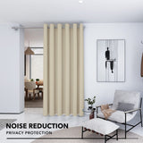 Deconovo Room Divider Curtains for Office (10ft Wide x 9ft Tall, 1 Panel, Bei...