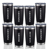 Groomsmen 8 Pcs Tumblers Gifts Bachelor Party Favors 20oz Stainless Steel Ins...