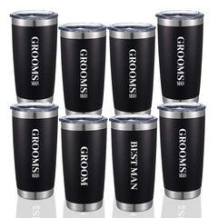 Groomsmen 8 Pcs Tumblers Gifts Bachelor Party Favors 20oz Stainless Steel Ins...