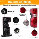 Tail Light Assembly Compatible with 2019-2023 Chevy Silverado 1500 2500HD 350...