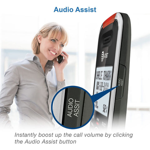 AT&T BL102-3 DECT 6.0 3-Handset Cordless Phone for Home with Answering Machin...
