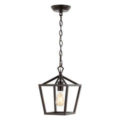 JONATHAN Y JYL7618A Pagoda 8" 1-Light Vintage Farmhouse Iron Chain Pagoda LED...