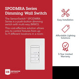 Aesthetic Dimming Switch-Pod, Multi-Way Option, Dimming, White