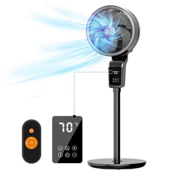 Standing Fan with Remote, Fans Oscillating with 12H Timer, 36-50db Floor Fans...