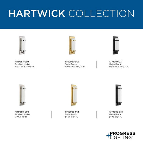 Progress Lighting Hartwick Collection Black One-Light Wall Sconce 18.00x5.00x...