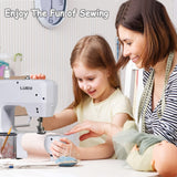 Luby Sewing Machine with 12 Built-in Stitches & Free Arm, Portable, Lightweig...