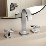 Speakman, Polished Chrome CD521 Lura 8 Widespread Bathroom Faucet with Cross ...