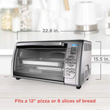 Black+Decker Countertop Convection Toaster Oven, Stainless Steel