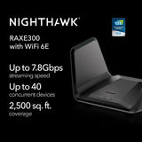 NETGEAR Nighthawk WiFi 6E Router (RAXE300) | AXE7800 Tri-Band Wireless Gigabi...