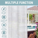 Outdoor Linen Sheer Curtains for Patio Waterproof - Indoor/Outdoor Divider Pr...