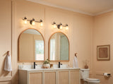 Kichler Stamos 3-Light Bathroom Vanity Light with Satin Etched Glass Shades, ...