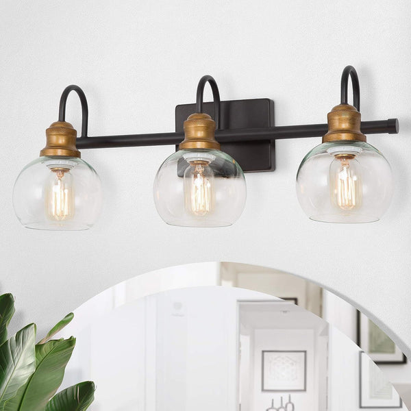 LALUZ Bathroom Light Fixtures, Vanity Lights with 3-light, Oil-Rubbed Bronze