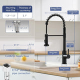 GIMILI Black Touchless Kitchen Faucet Motion Sensor Matte