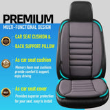 Car Seat Cushion with Back Support Pillow: Front Back Cushion & Seat Cushion ...