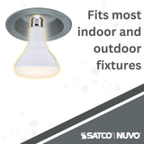 Satco S11470; Wide Range LED Reflector 8.5BR30/LED/827/120V/6PK; 8.5 Watt; BR...