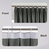 MUMFAS Blackout Pinch Pleated Curtain Panel,Energy Saving Thermal Insulated P...