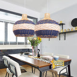 Arturesthome 1 Light Rattan Pendant Light, Natural Chandeliers Domed Lamp Sha...