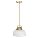 Arte - Industrial Metal 2-Tone Ceiling Light, White and Gold
