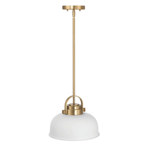 Arte - Industrial Metal 2-Tone Ceiling Light, White and Gold
