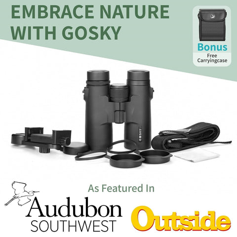 Gosky 10x42 Roof Prism Binoculars for Adults, HD Professional Binoculars for ...