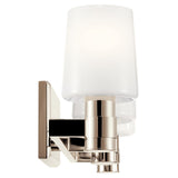 KICHLER Adani 3-Light Vanity, Modern Light with Opal Glass in Polished Nickel...