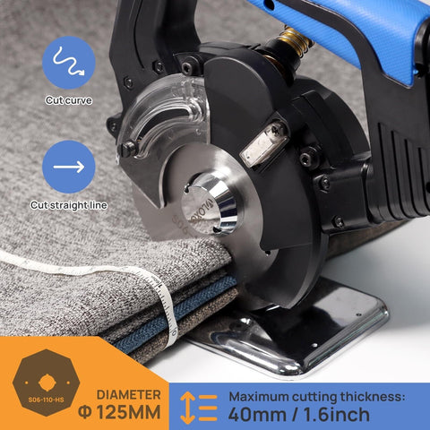 VLOXO Electric Fabric Rotary Cutter, Cloth Cutting Machine 6 Speed Adjustable...