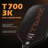 Tank 2 Carbon Fiber 16mm Pickleball Paddle | Tank-Like Durability and Sturdin...