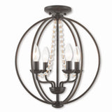 Livex Lighting 40914-05 Transitional Four Light Mini Chandelier/Ceiling Mount...