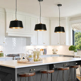 KSANA Pendant Light Fixtures, Modern Pendant Hanging Lights Black and Gold Fa...