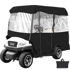 Happybuy Golf Cart Enclosure 86'', 4-Person 86.6 x 43.3 x 62.2", Black