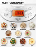Toshiba Rice Cooker 6 Cup Uncooked – Japanese with 6 Cups, White