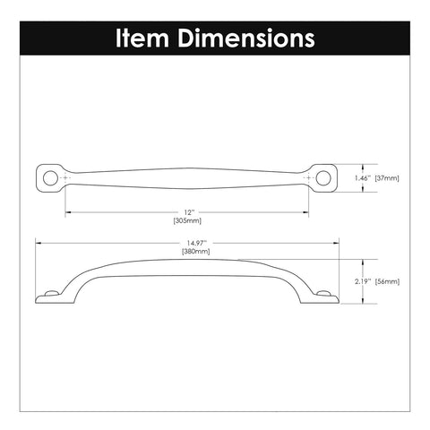 Hickory Hardware Refined Rustic Collection Appliance and Cabinet Pulls, Kitch...