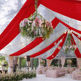 FUHSY Red Ceiling Drapes for Wedding Ceiling Drapes 5x20 FT 4 Panels Ceiling ...