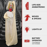 Haunted Hill Farm Zombie Bride with Pop-Up Head and Light-Up Eyes, Halloween ...