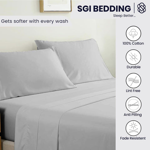 SGI bedding Luxury 4 Piece Egyptian Cotton Sheets RV King Size - 1000 Thread ...