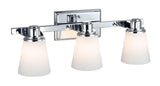 XiNBEi Lighting 3 Light Vanity Light, Modern Chrome Bathroom Wall Lights with...