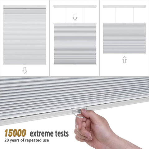 Changshade Blackout Cellular Shades Cordless, Top Down Bottom Up Blinds for W...