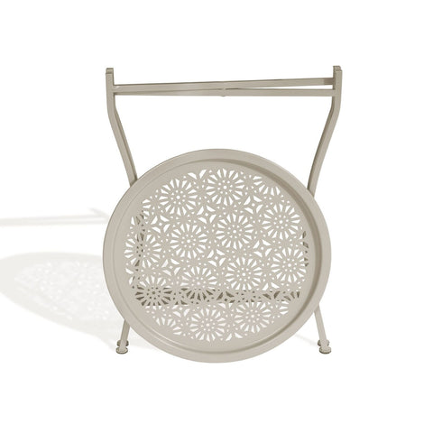 Atlantic Daisy Tray Table, Heavy-Duty Metal Construction, UV-Coated for Outdo...