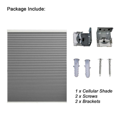 Blackout Cellular Shades Cordless Blinds Window Shades for Home, 45W x 64H, C...