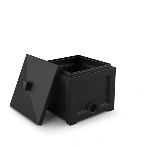 Mayne Fairfield Garden Hose Bin - Black - 17in L x 17in W x 18in H - Holds up...