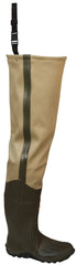 FROGG TOGGS Bull Frogg 3-ply PVC Canvas Bootfoot Hip Wader, Cleated or Felt 9