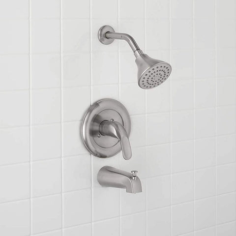 Aqua Vista 10TS1-BN-AV Lever Tub and Shower Faucet Trim Kit, Brushed Nickel S...