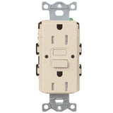 Lutron 15 Amp Tamper-Resistant GFCI Duplex Receptacle in Light Almond