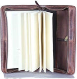 Leather Bible Cover Book Cover Planner Cover with Handle and Back Pocket (Lar...