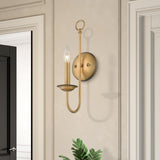 Livex Lighting 42681-02 1 Light Polished Brass Wall Sconce 5"W x 16"H