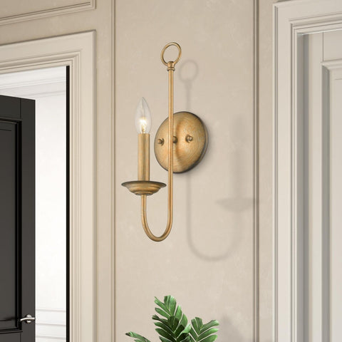 Livex Lighting 42681-02 1 Light Polished Brass Wall Sconce 5"W x 16"H