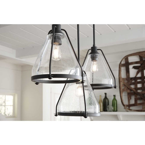 Progress Lighting Range Collection 1-Light Clear Seeded Glass Coastal Pendant...