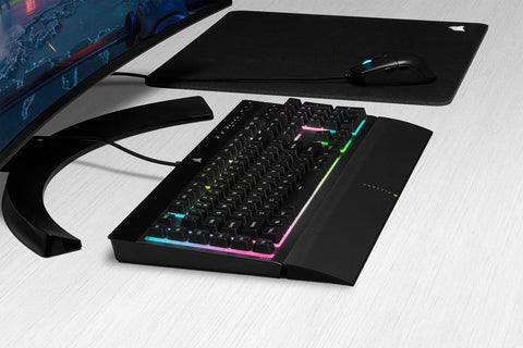 Corsair K55 RGB PRO XT - Dynamic Per-Key RGB Backlighting - Six Macro Keys wi...