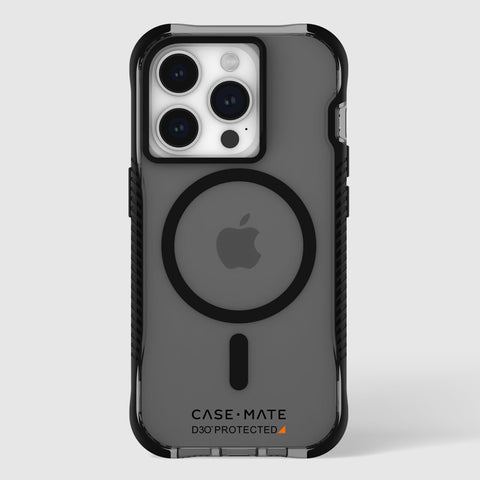 Case-Mate Tough Grip Smoke Black iPhone 15 Pro Case [16ft D3O Drop Protection...