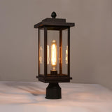 classy leaves Outdoor Post Lights, Black Farmhouse Lamp Post Light Fixture, W...